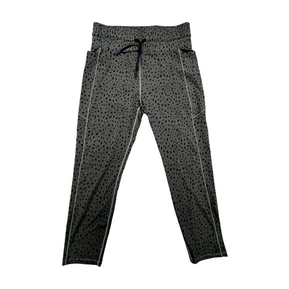 Youth Girls ZYIA Active Joggers Style Pants,Dk Green W/ Blk Polka Dots - Picture 1 of 4